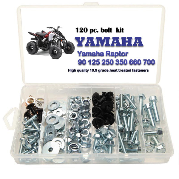 Yamaha Raptor ATV Bolt Kit 120pc 90 125 250 350 600 660 700 Body Engine Plastic